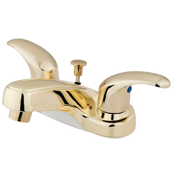 4" Centerset Bathroom Faucet, Polished Brass